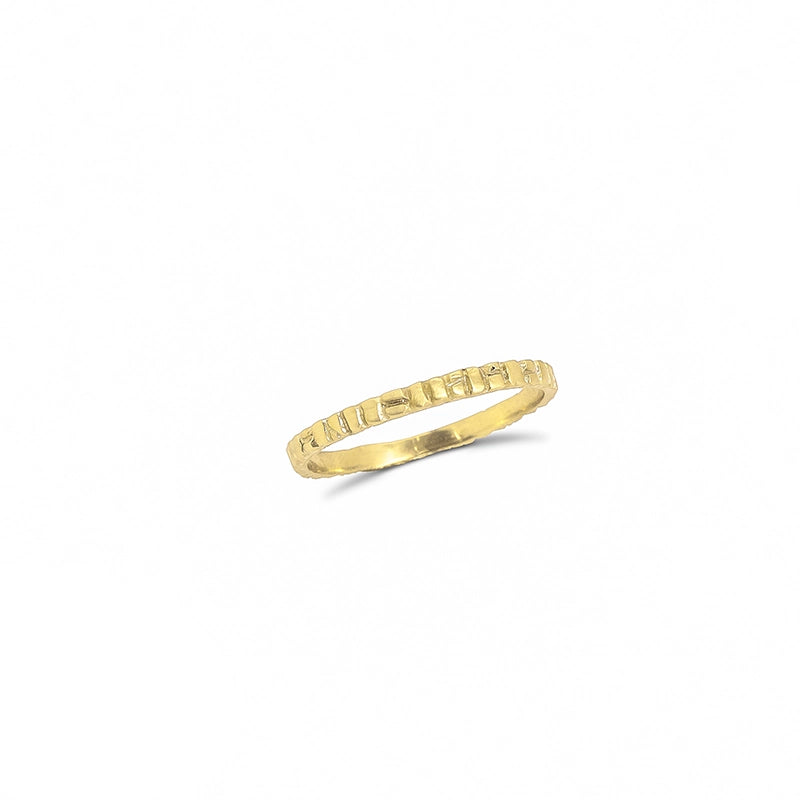 Gold Dainty Log Ring - Daphna Simon Jewelry