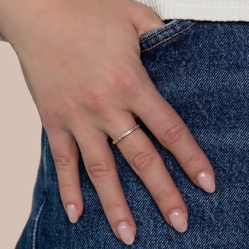 Gold Dainty Log Ring - Daphna Simon Jewelry