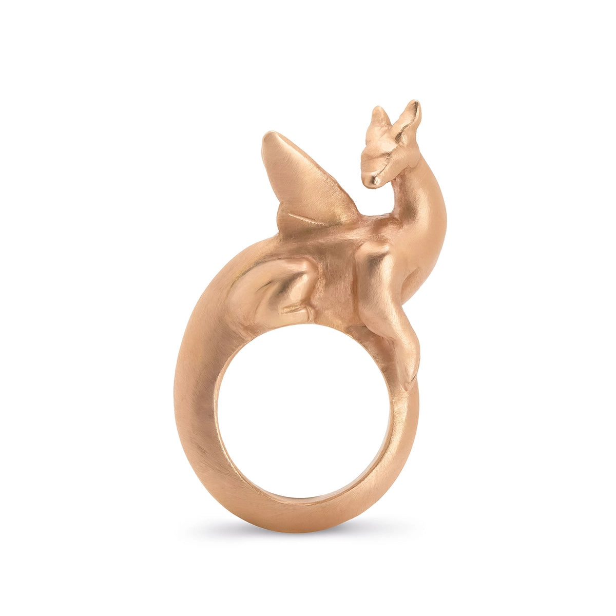 18K Rose Gold Dragon Ring - Daphna Simon Jewelry