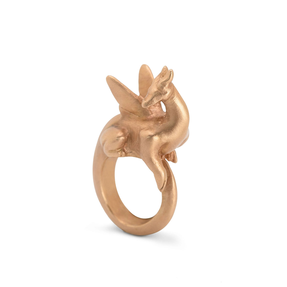 18K Rose Gold Dragon Ring - Daphna Simon Jewelry