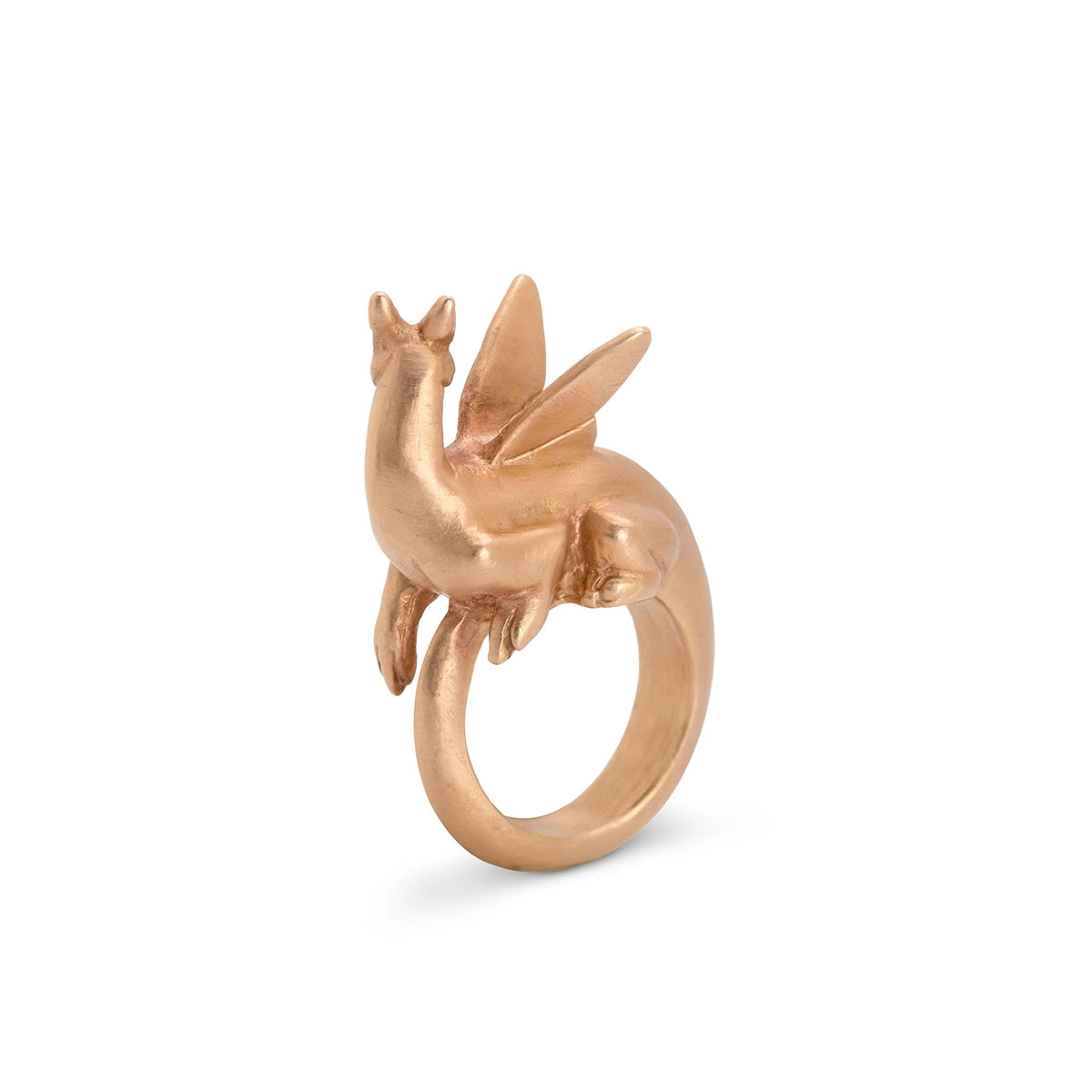 18K Rose Gold Dragon Ring - Daphna Simon Jewelry