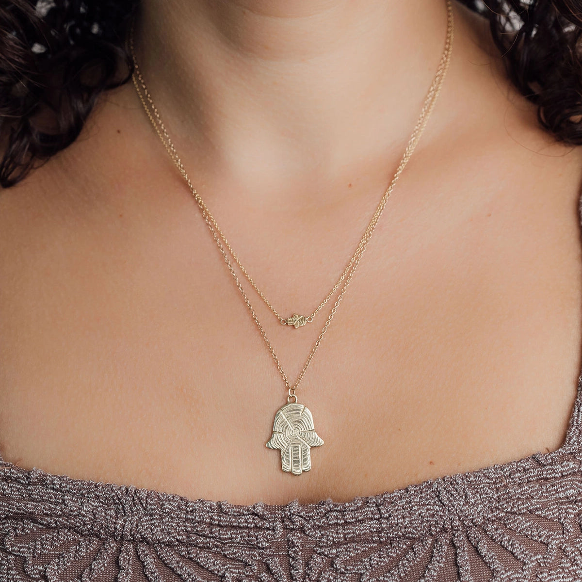 14K Gold Hamsa Necklaces - Daphna Simon Jewelry