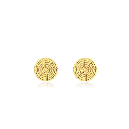 14K Gold Log Stud Earrings - Daphna Simon Jewelry