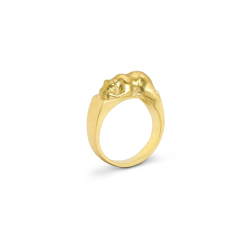 Small Gold Bear Ring - Daphna Simon Jewelry