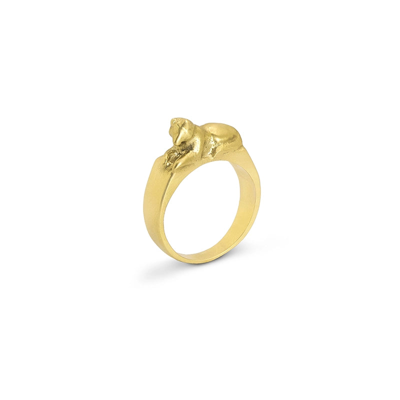 Small Gold Wolf Ring - Daphna Simon Jewelry