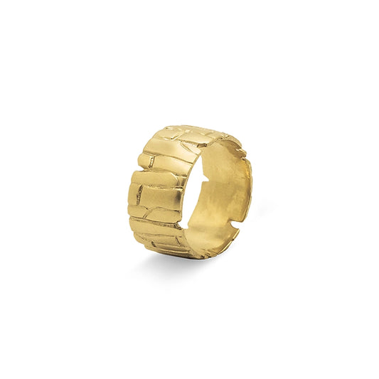 Gold Tree Bark Ring for Women - Daphna Simon Jewelry