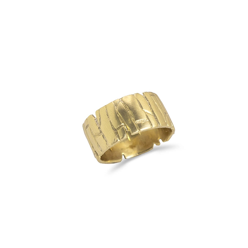 Gold Tree Bark Ring for Women - Daphna Simon Jewelry