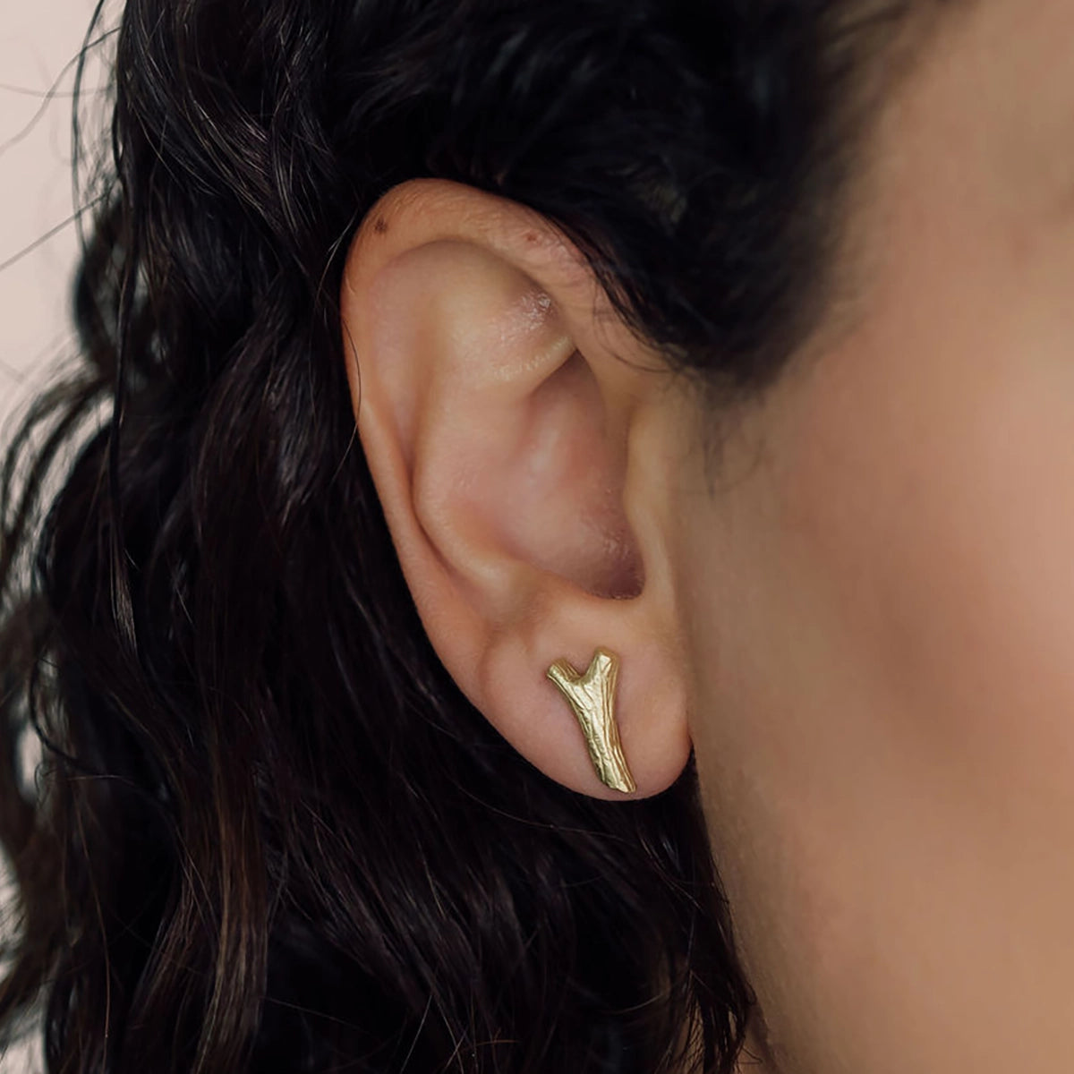 14K Gold Tree Branch Stud Earrings - Daphna Simon Jewelry