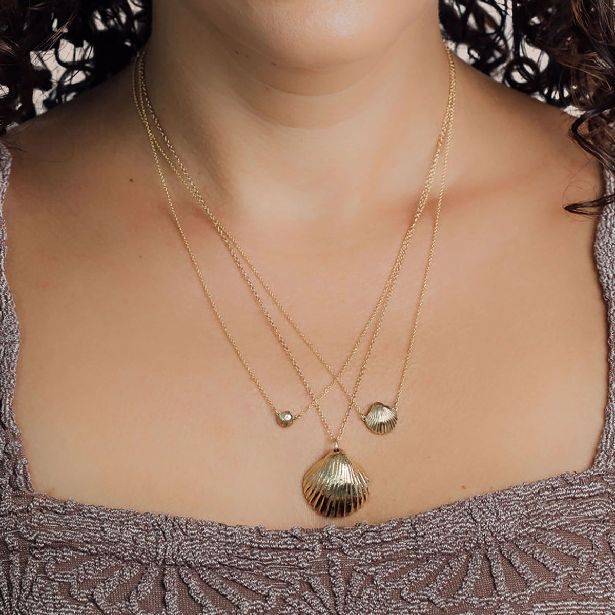 14K Gold Seashell Necklaces - Daphna Simon Jewelry