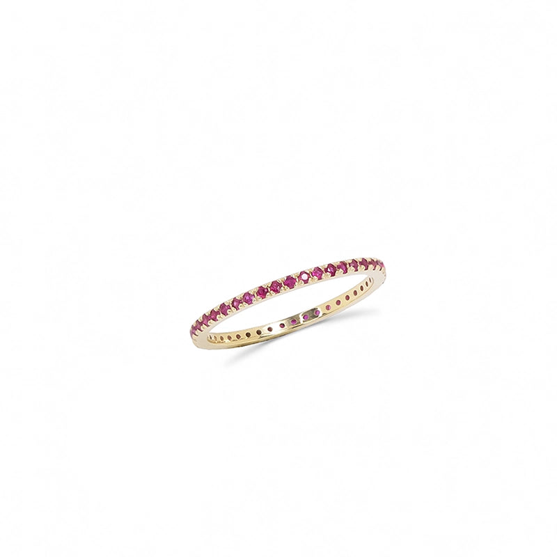 Gold Ruby Gemstone Eternity Ring - Daphna Simon Jewelry