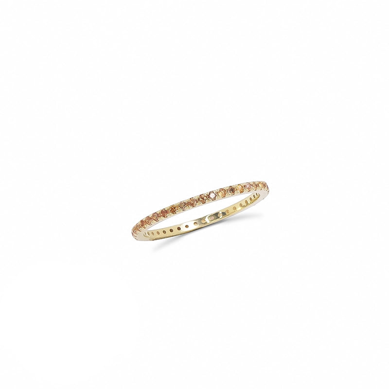 Gold Yellow Sapphire Gemstone Eternity Ring - Daphna Simon Jewelry