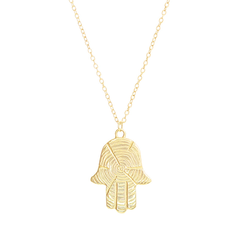 Gold Hamsa Pendant Necklace - Daphna Simon Jewelry