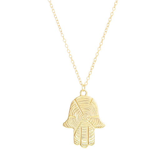 Gold Hamsa Pendant Necklace - Daphna Simon Jewelry