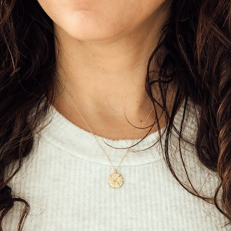 Gold Log Necklace - Daphna Simon Jewelry