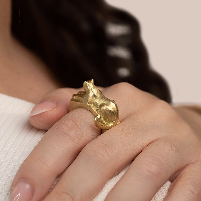 Gold Panther Ring for Women - Daphna Simon Jewelry