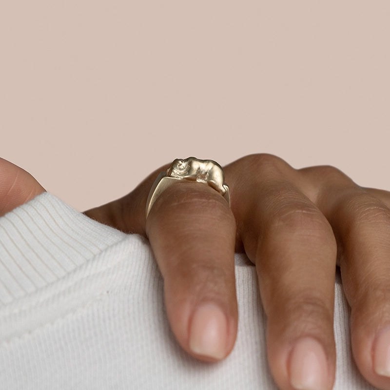 Golden Bear Ring - Daphna Simon Jewelry