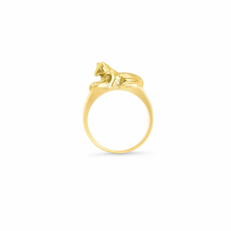Small Gold Wolf Ring - Daphna Simon Jewelry