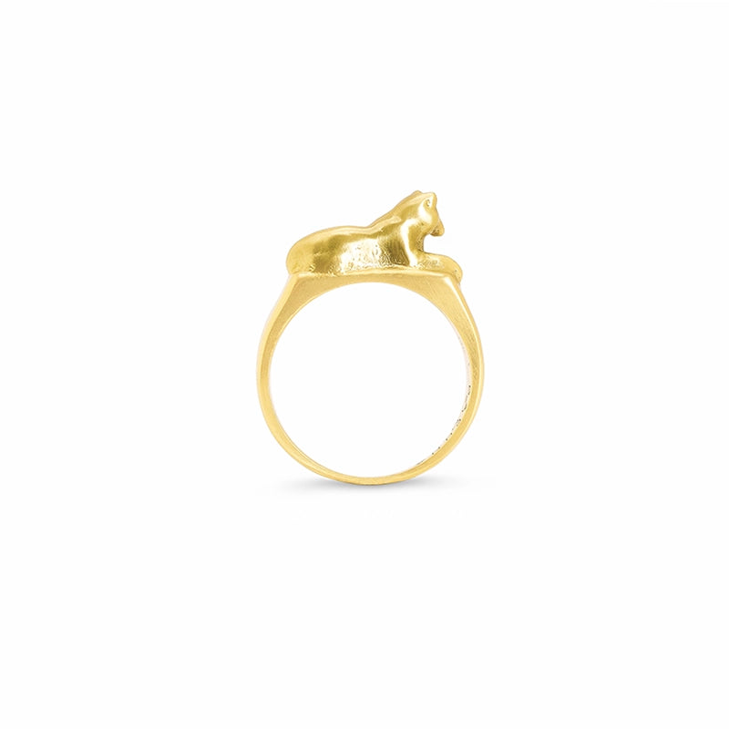 Small Gold Wolf Ring - Daphna Simon Jewelry