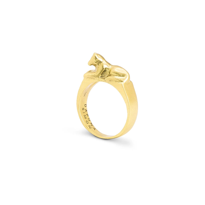 Small Gold Wolf Ring - Daphna Simon Jewelry