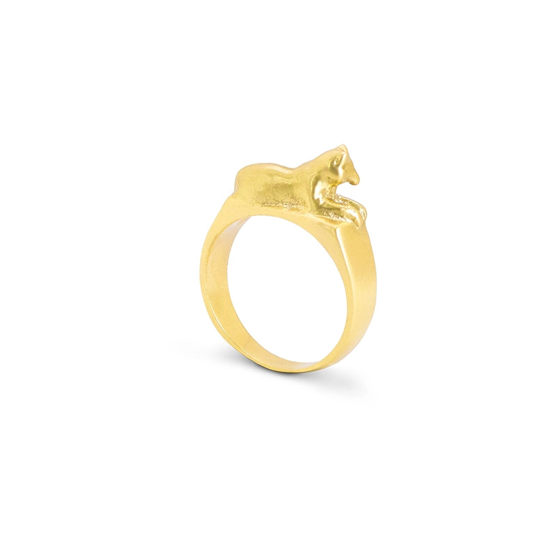 Small Gold Wolf Ring - Daphna Simon Jewelry