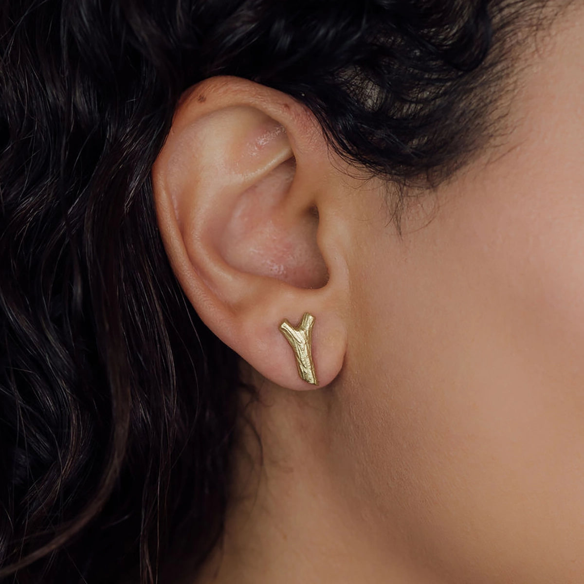 14K Gold Tree Branch Stud Earrings - Daphna Simon Jewelry